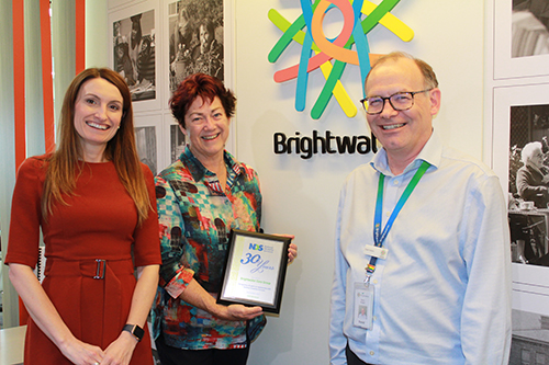 Kelly Worlock, Janet Wagland and David Holden of Brightwater Care Group 