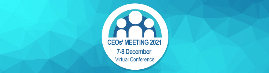 blue banner with text reading 2021 CEOs' meeting