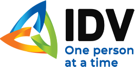 IDV One person at a time logo