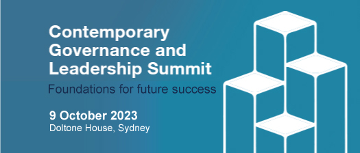 Contemporary governance and Leadership Summit - Foundations for future success, 8 October 2023