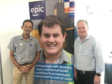 David Coles, Regional Coordinator and Policy Advisor for EPIC Assist, met with NDS State Manager Jason McKey (right) in Cairns recently.  
