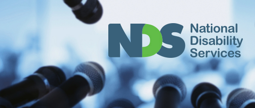 six microphones point at nds logo 