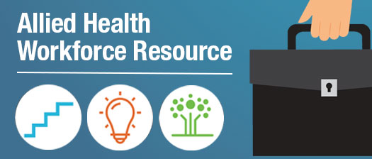 Allied Health Workforce Resource with Icons and Briefcase